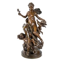 Venus and the Loves Bronze by M.Moreau Honor-Medalled, 19th Century