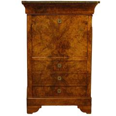 Burl Walnut Secretary Abattant