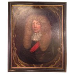 Antique Early Portrait of Sir Edward Wise by Isaac Fuller