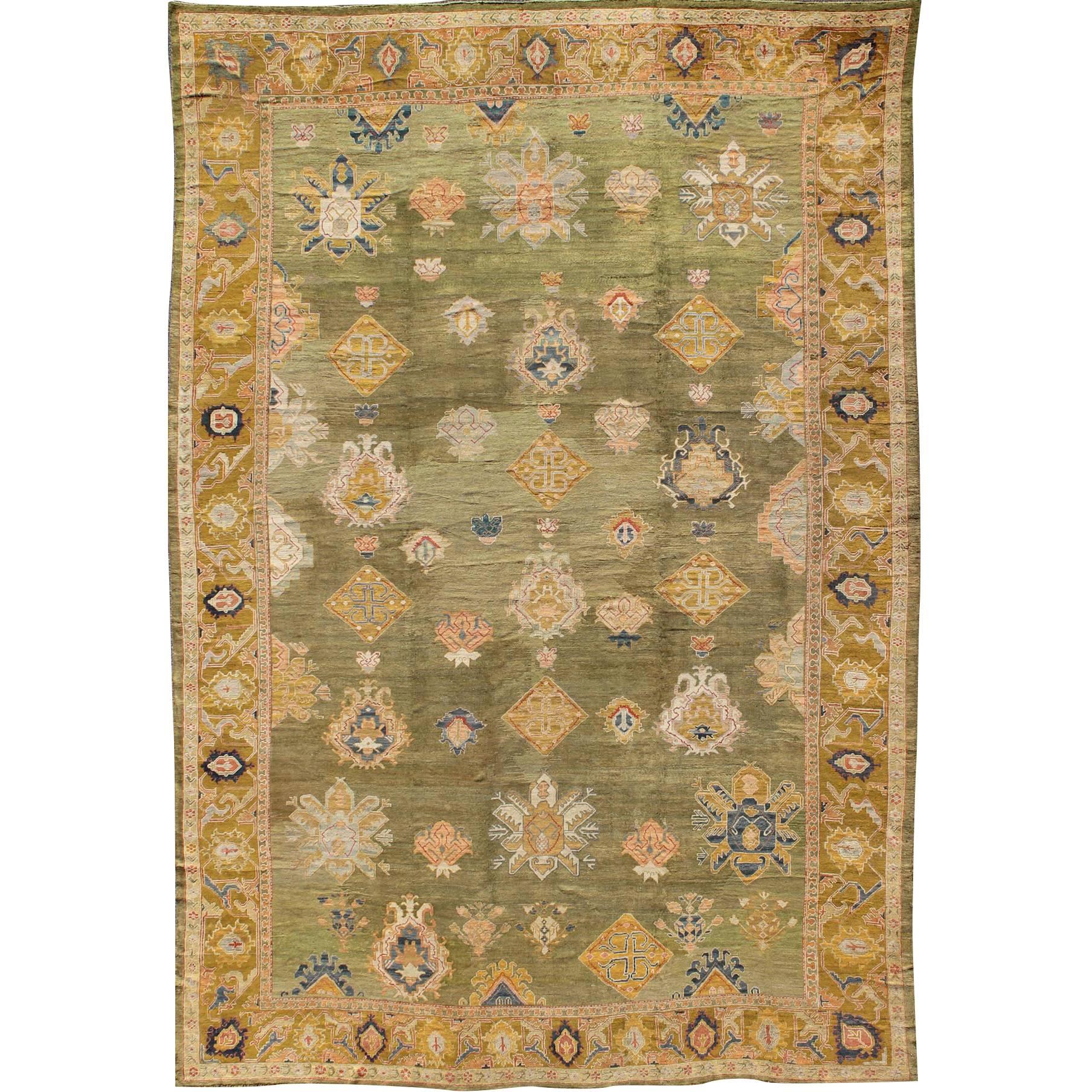 Outstanding Palace Size Antique Oushak Rug
