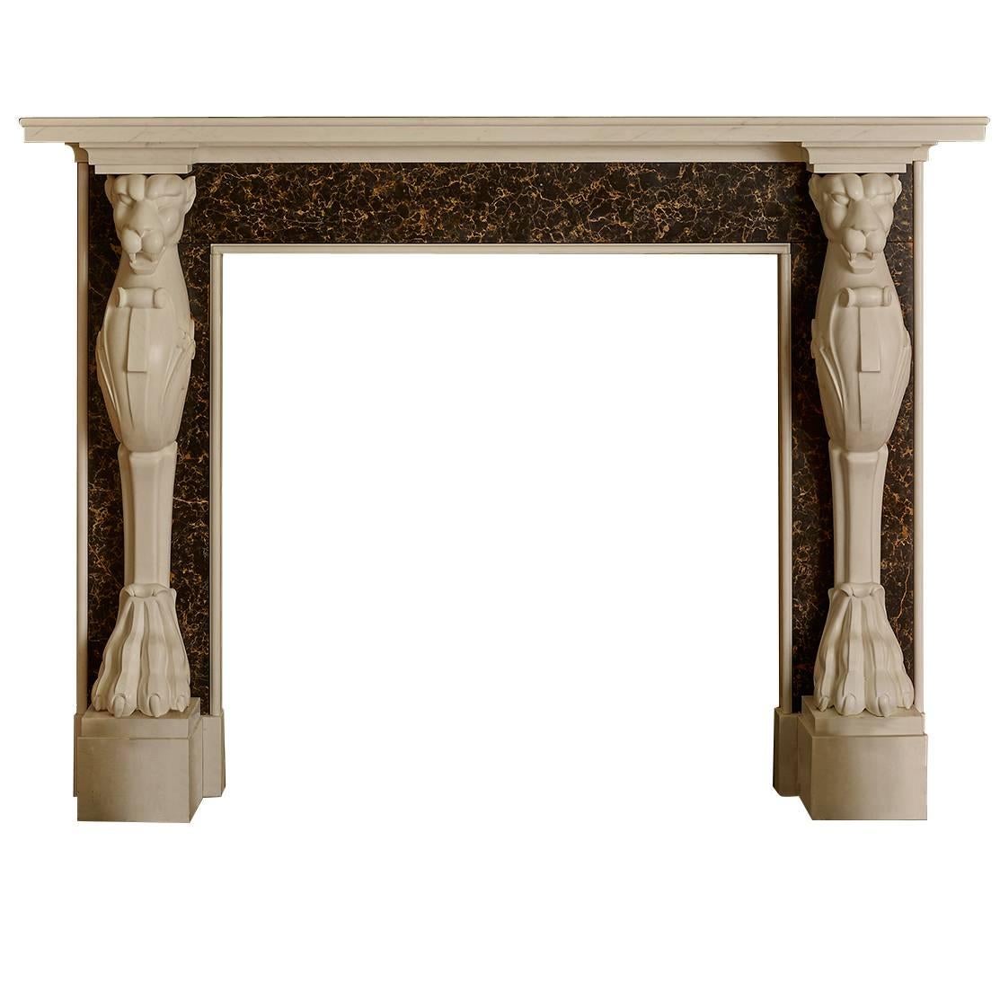Pompeii Mantel by Tim Gosling for Chesney's in Statuary and Portor Marble