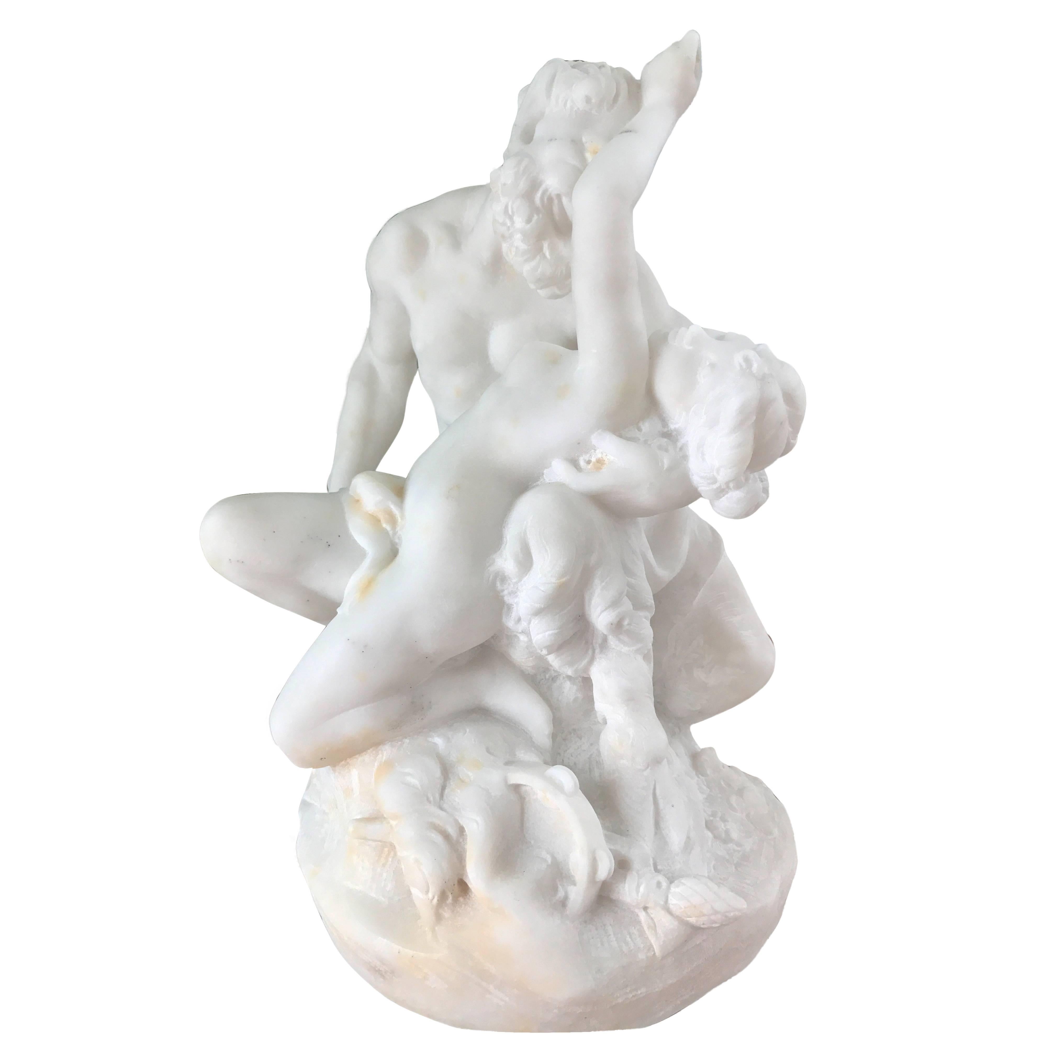 Marble Sculpture of Satyr  For Sale