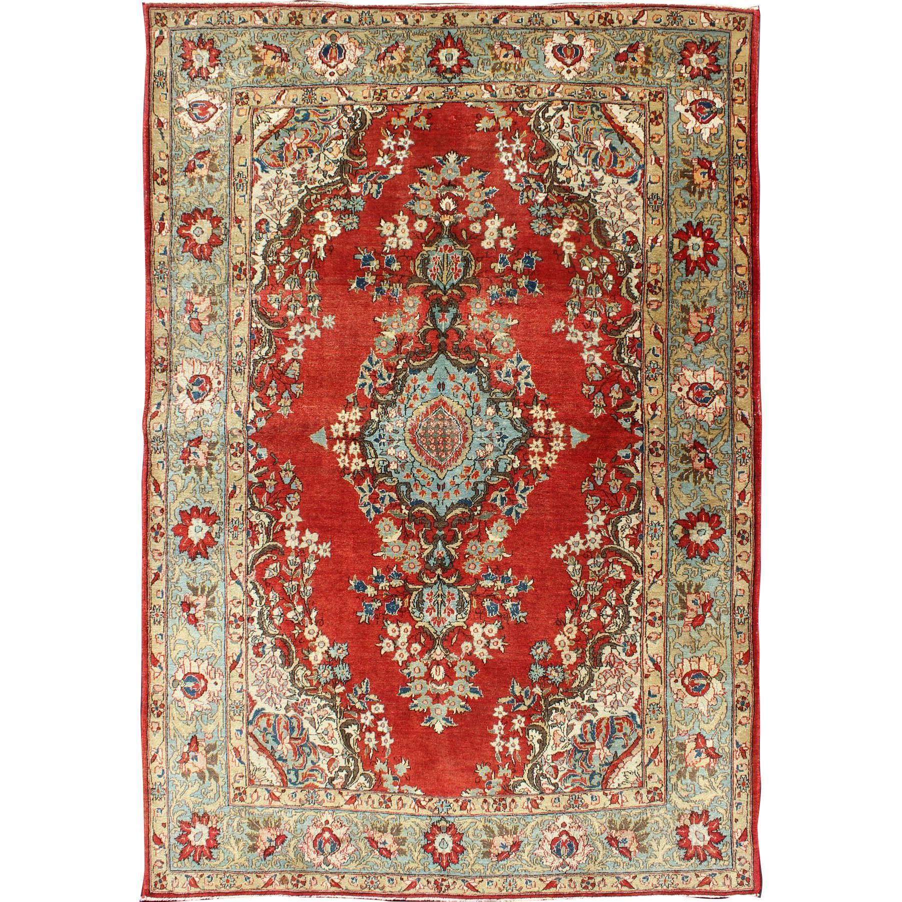 Persischer Qum-Teppich aus Korbweide