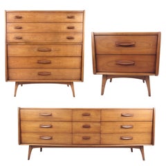 Used Mid-Century Modern Three-Piece Bedroom Set