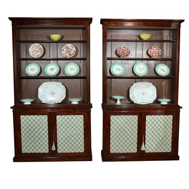 English Mahogany Bookcases For Sale