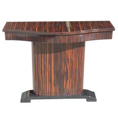French Art Deco Exotic Macassar Ebony Console Tables, circa 1940s 1