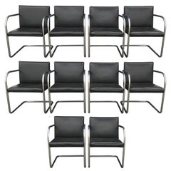 Ten Ludwig Mies Van Der Rohe Brno Dining Chairs for Knoll