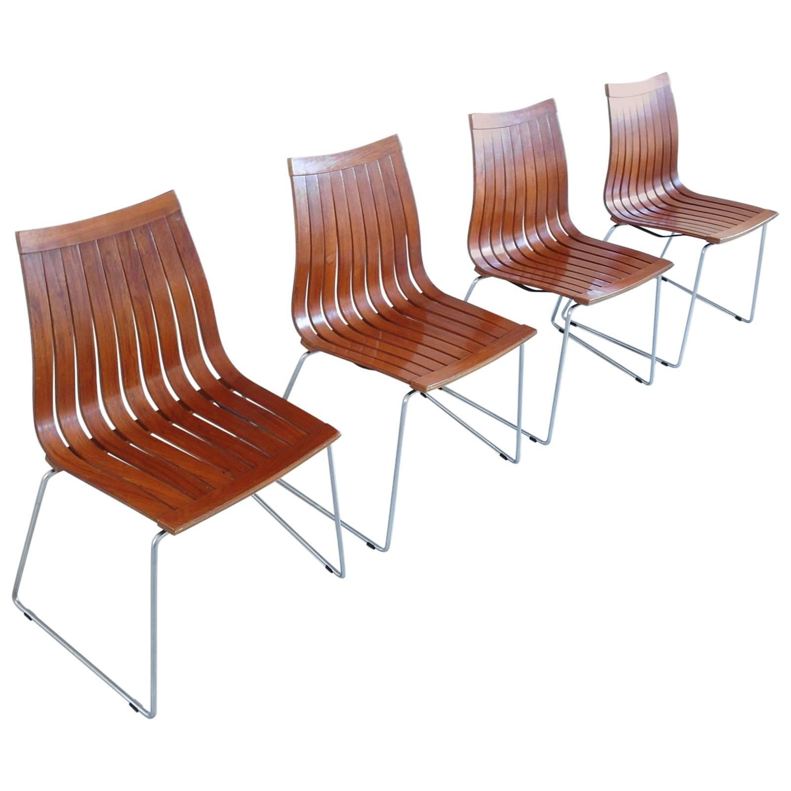 Rare Tønnestav Chairs by Kjell Richardsen for Tynes Mobelfabrikk, Norway 1960 For Sale