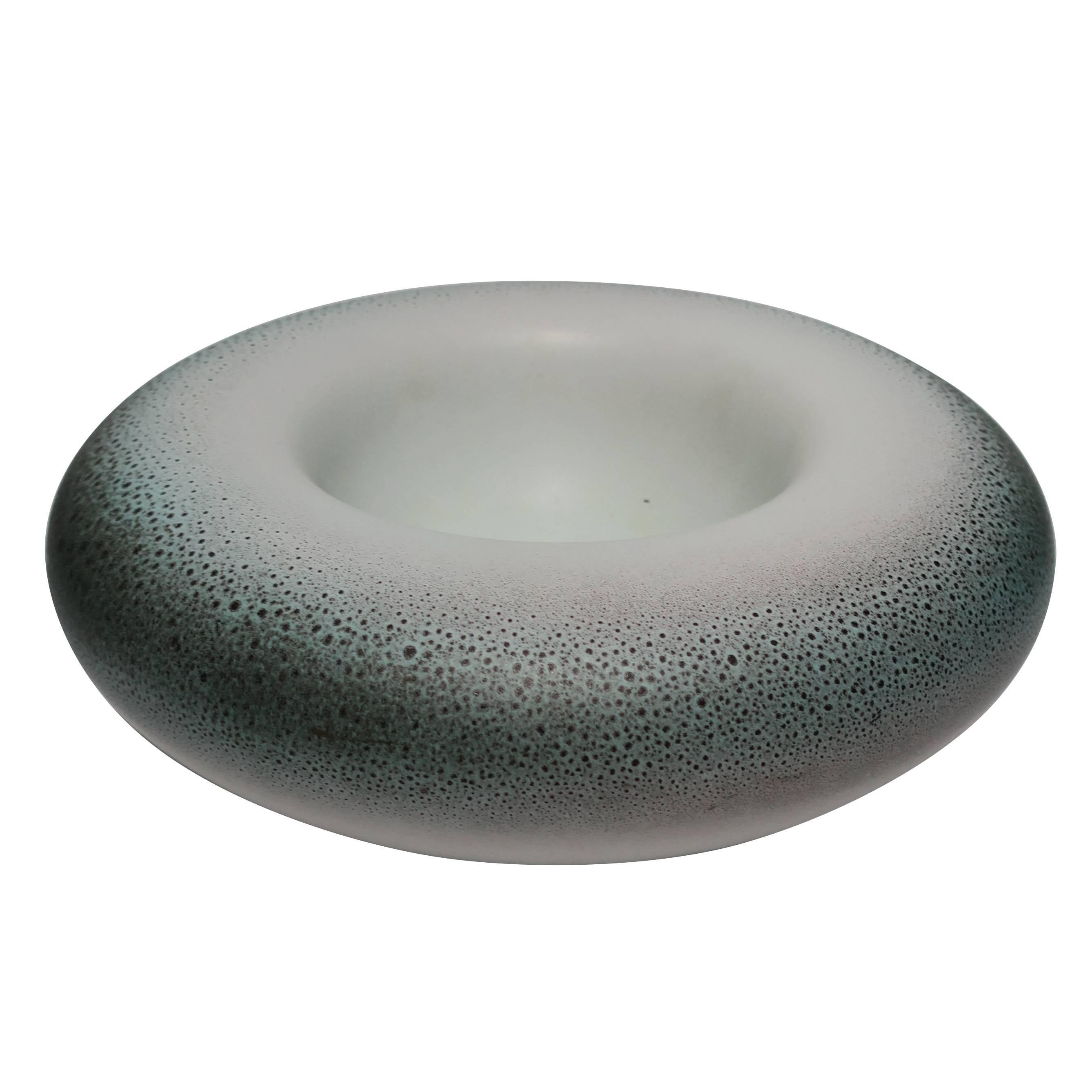 Italian Postmodern Round Ceramic Pottery Bowl
