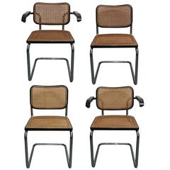 Four Marcel Breuer Cesca Dining Chair for Knoll