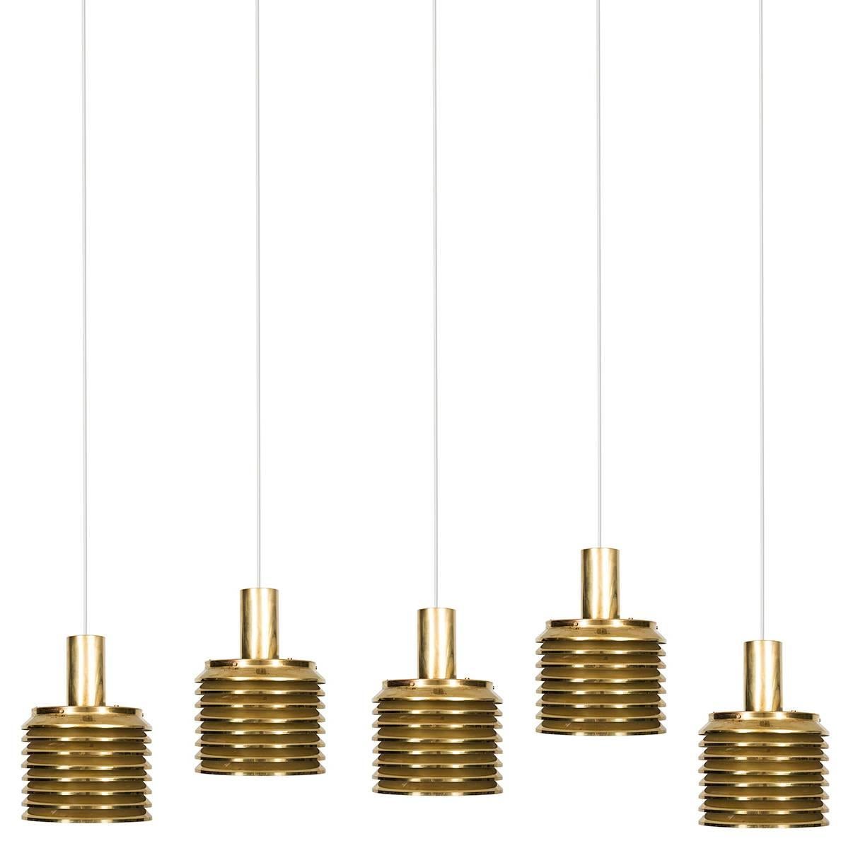 Hans-Agne Jakobsson Ceiling Lamps Model T-642 in Brass