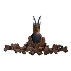 Antique Finely Carved Chamois on Wardrobe, circa 1910