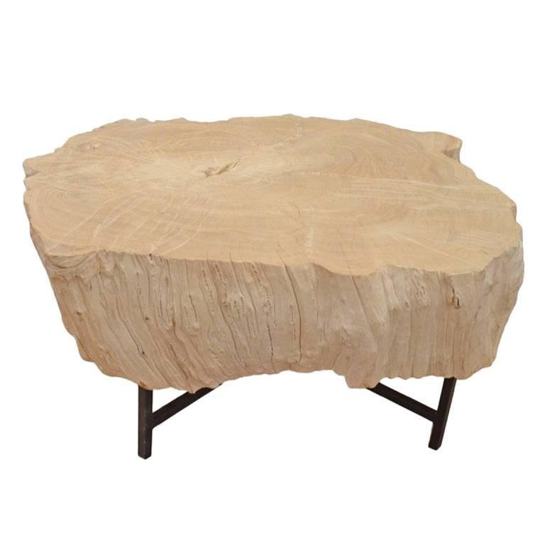 St. Barts Bleached Teak Wood Coffee Table For Sale at 1stdibs