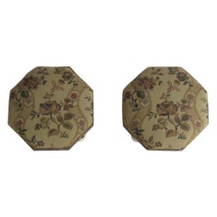 Pair of Early Victorian Foot Stools with Octagonal Walnut Frames, Circa 1840 