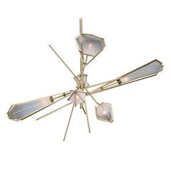 Harlow Large Chandelier in Customizable Blown Glass and Metallic Finishes 7