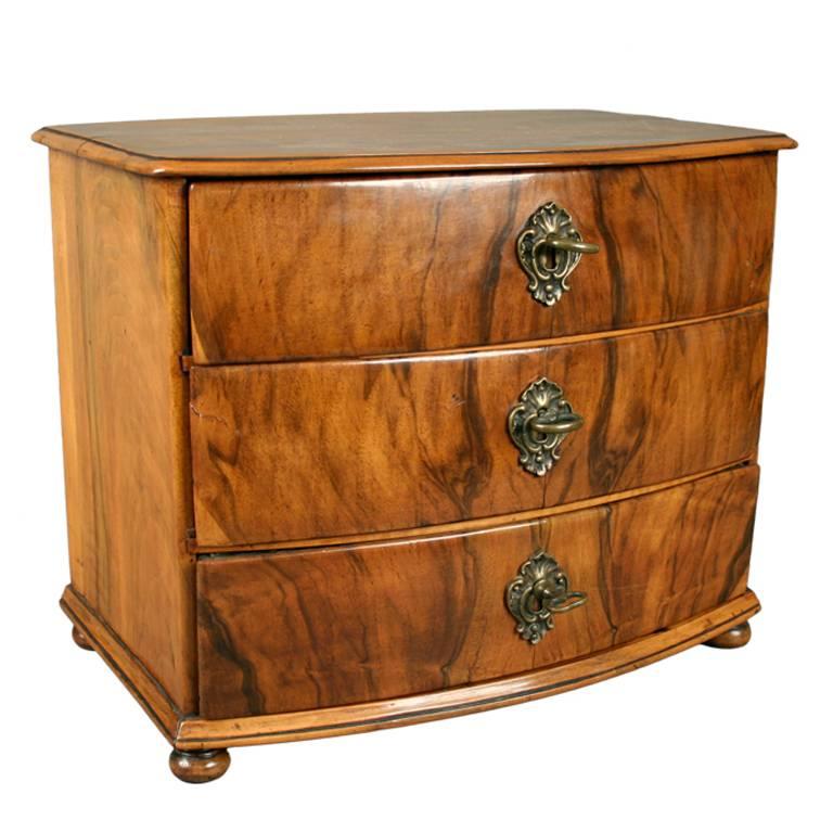 Austrian Biedermeier Fruitwood Jewelry Chest, Early 1800s For Sale