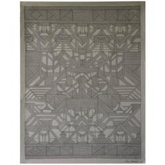 Heritage Drawing #3 in Black Ink on Grey Paper 1