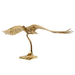 Golden Bronze Sculpture one of an  Eagle Signed Piece by J. Duval-Brasseur