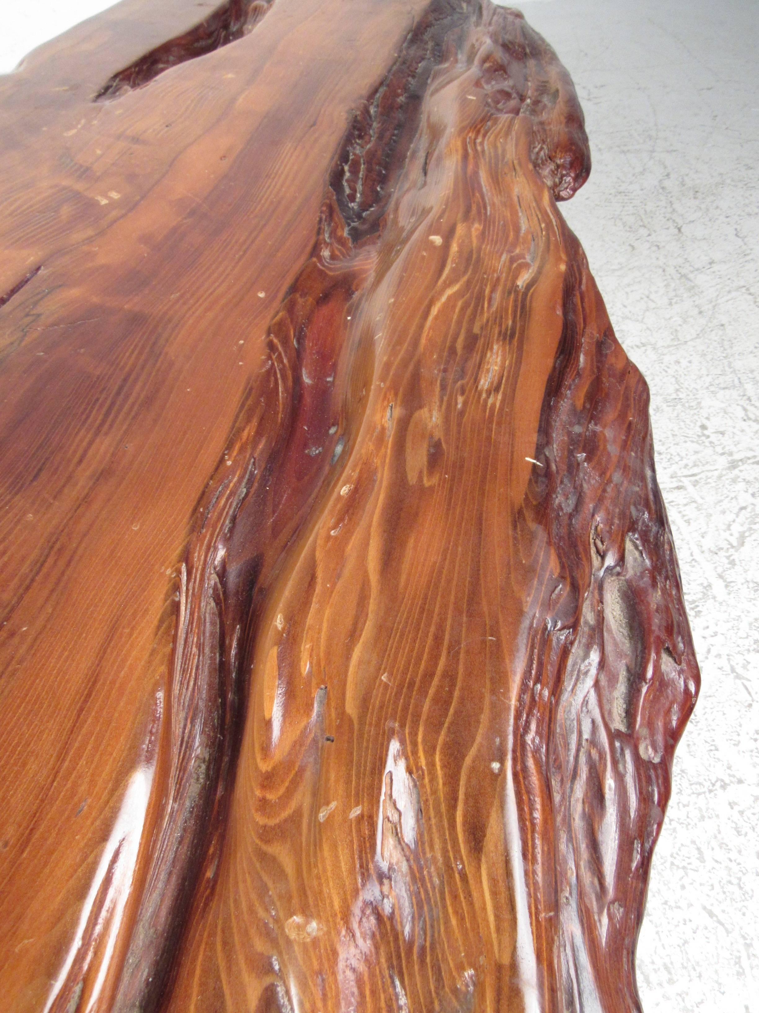 Wood Exquisite Free Edge Coffee Table For Sale