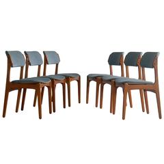 Erik Buch 1960s Danish Teak Dining Chairs