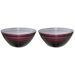 Murano Glass Bowls by Barbini