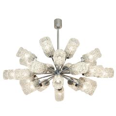 Twenty-Four-Arm Chrome Essig Sputnik Chandelier 4