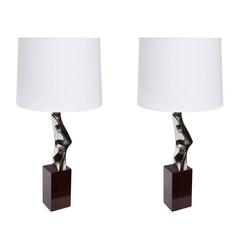 Pair of 1960s Sculptural Table Lamps