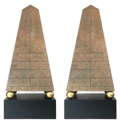 Pair of Monumental Post-Modern Obelisk Cabinets 8