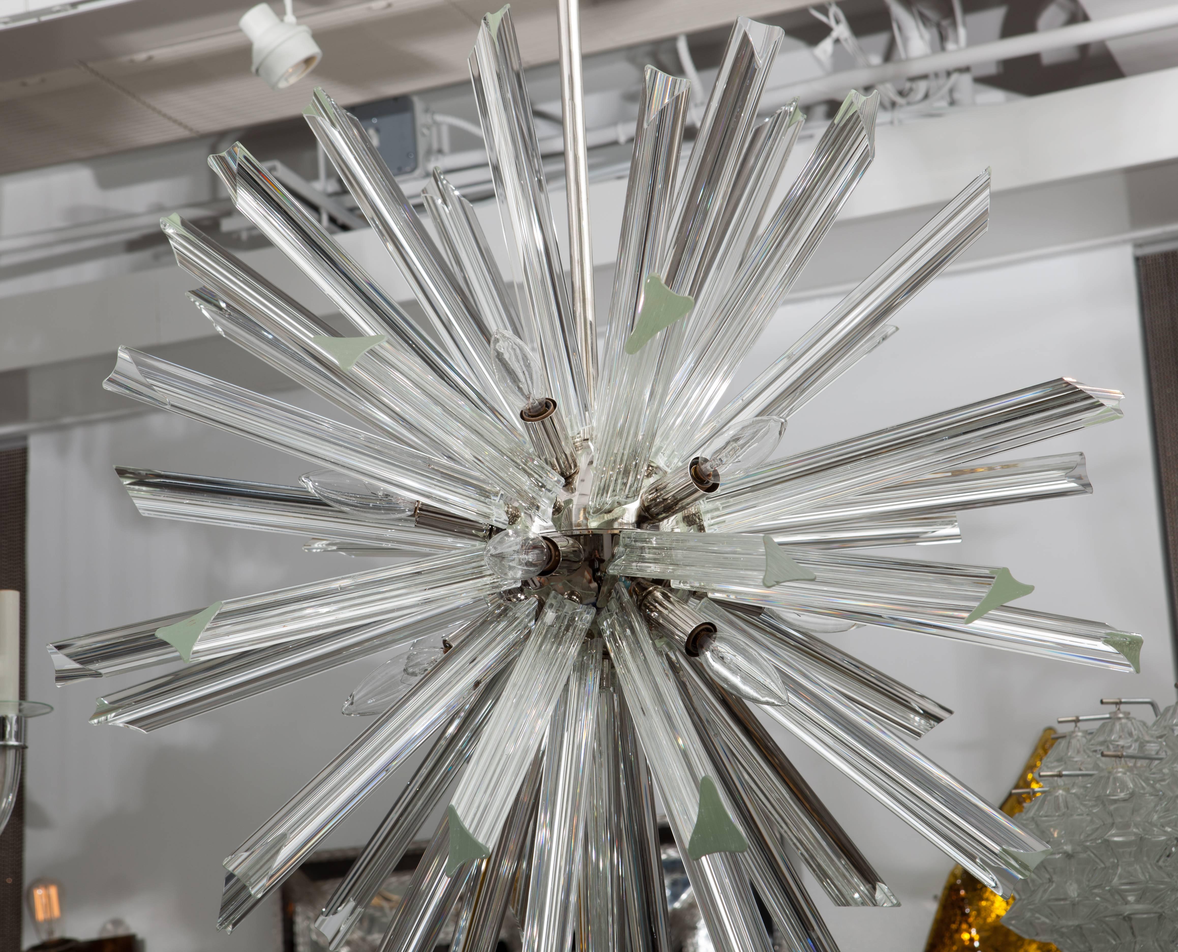 20th Century Venini for Camer Crystal Sputnik Chandelier