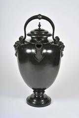 Italian Patinated Bronze Wine Urn, Dark Brown, 19th century