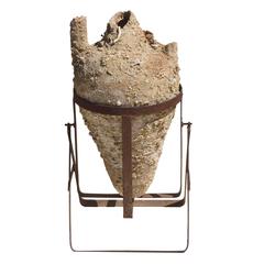 Antique Ancient Roman Encrusted Redware Amphora
