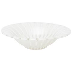 Italian Murano Venini Style Pinwheel Spiral Glass Bowl 11