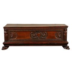 Early 17th c. Italian Renaissance Revival Carved Cassone 11