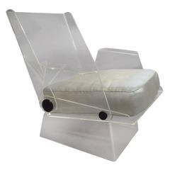 French Mid-Century Modern Lucite Lounge Chair, Paris, 1970 11