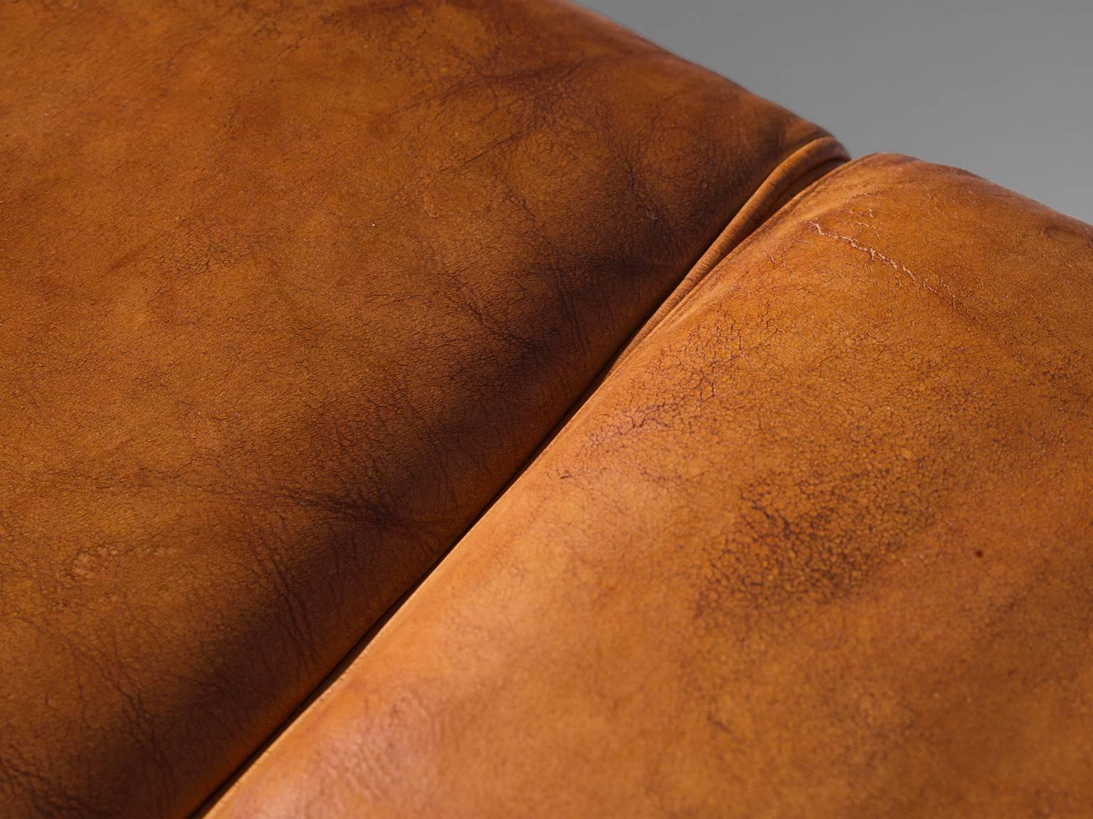 Kaare Klint Sofa Model 4118 in Mahogany and Original Cognac Leather 1