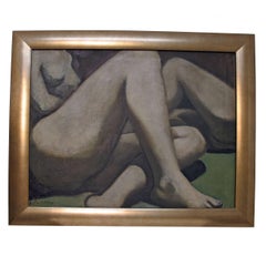 Large Nude Figural Painting signed Ladin, American Mid 20th Century 