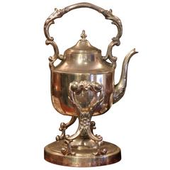 Impressive Tilt WaterTea Coffee Spirit Kettle Pot English Georgian Style.