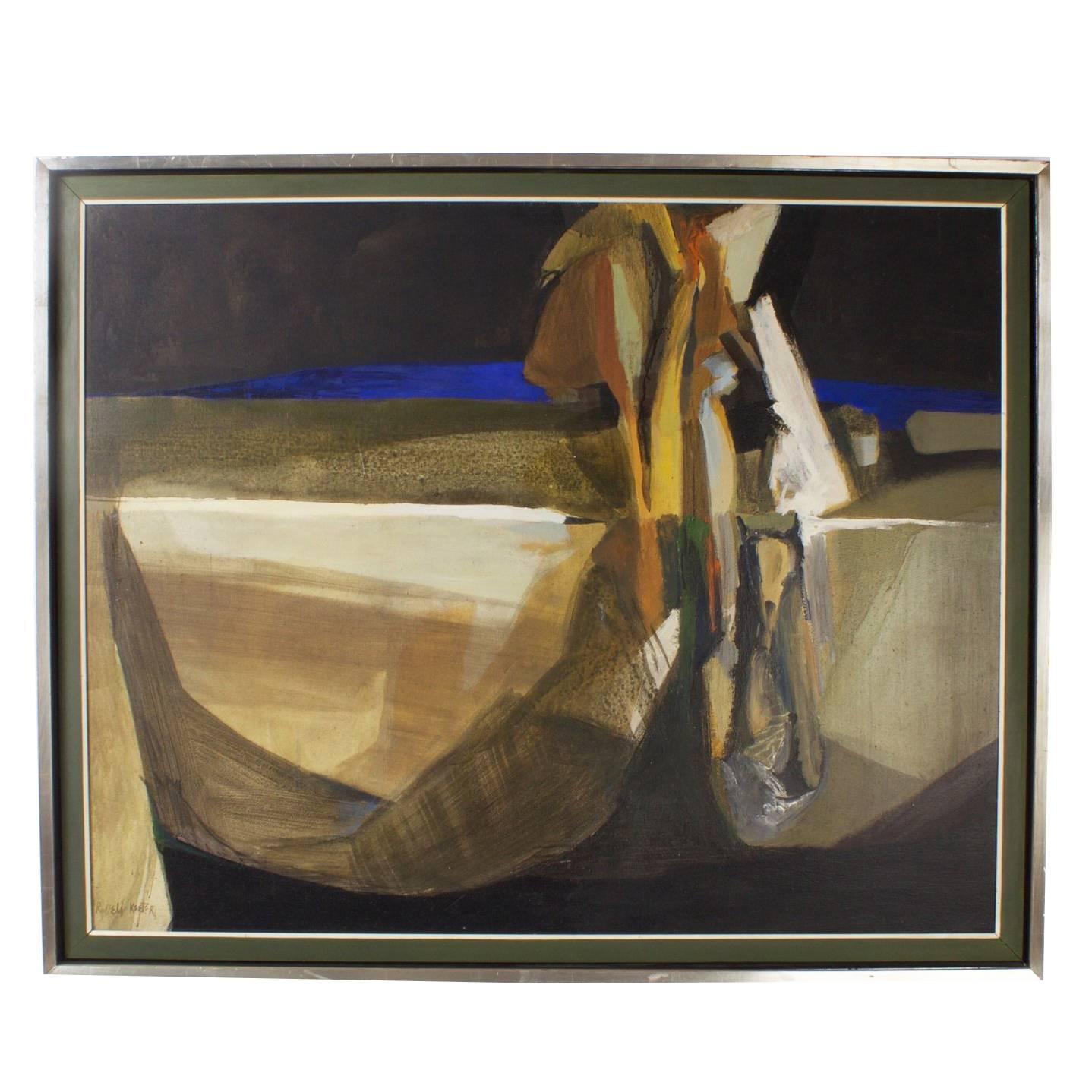Mid-Century Abstract Painting by Russell Keeter
