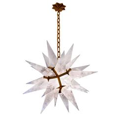 Large Modern Rock Crystal Star Chandelier