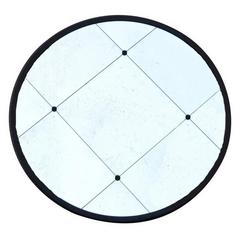 Industrial Iron Frame Round Panelled Mirror 5