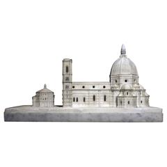 Florence and Pisa Alabaster Cathedral Group Models, circa 1875, Pair 9