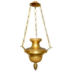 Italian Neoclassical Gilt Brass Pendant