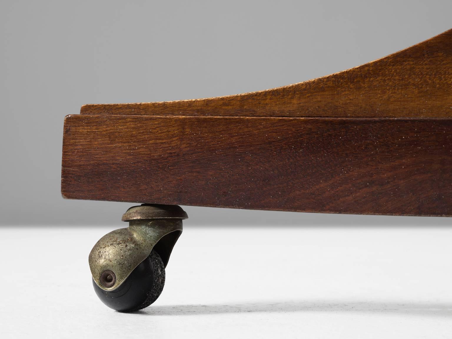 Mid-20th Century Ico & Luisia Parisi Attributed Polygon Bar Cabinet in Mahogany