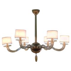 Barbara Barry for Baker Signature Six-Arm Murano Chandelier