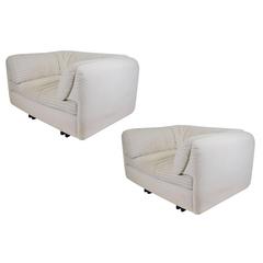 Pair of Super Comfortable Lounge Chairs by Arflex 8