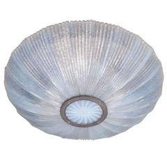 1940's Extremly rare molded Murano glass flushmount attributed to Venini 1