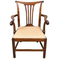 George III Carved Mahogany Desk Chair 7