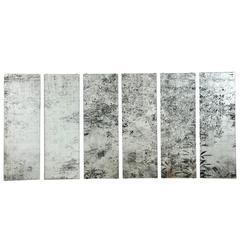 Anne Peabody's "Stream, " a Six-Panel Glass Drawing