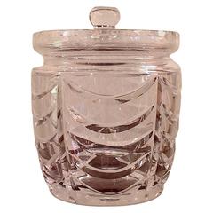 Retro Tiffany Crystal Biscuit Jar with Lid