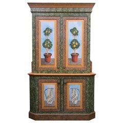 Whimsical Hand-Painted Solarium or Garden Room Cabinet